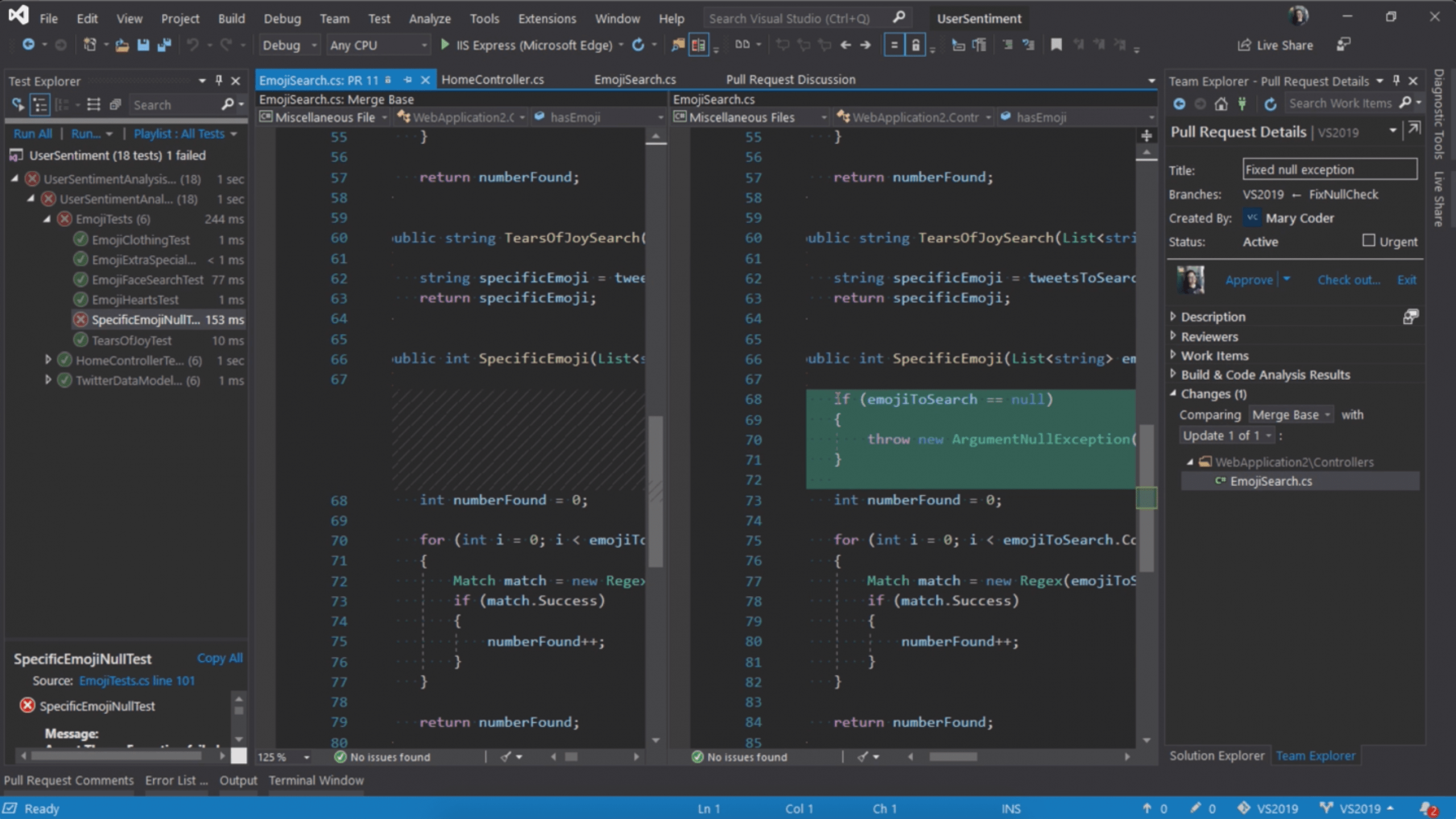 Microsoft Visual Studio 2019 Professional obrázok z programu v popise produktu.