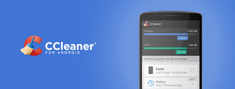 CCleaner Android Pro obrázok v popise produktu.