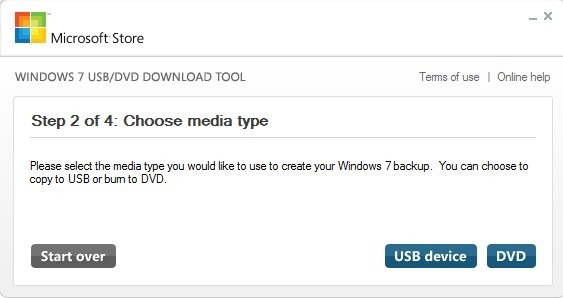USB/DVD Download Tool krok 2