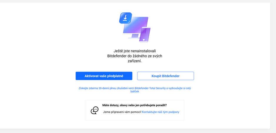 Bitdefender aktivácia