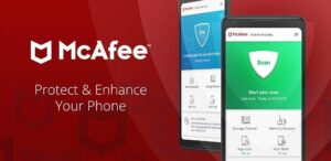 McAfee Mobile Security obrázok z programu v popise produktu.