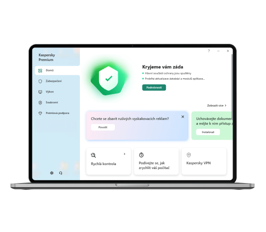 Kaspersky Premium obrázok z programu v popise produktu.
