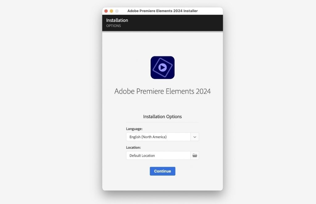 Adobe Premiere Elements inštalácia