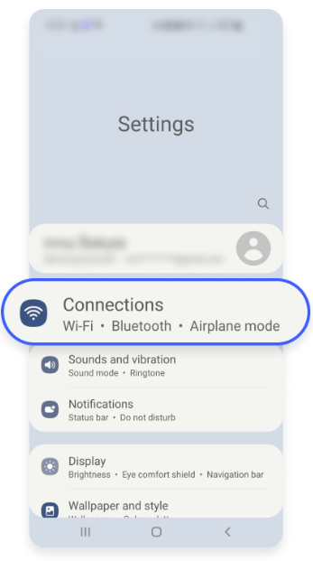 Android - Nastavenia - Pripojenie