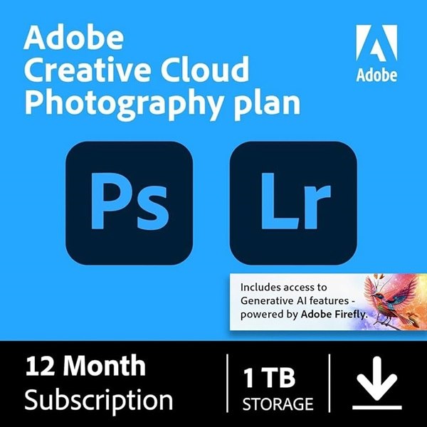 Adobe Creative Cloud Photography Plan, 1 TB – 1 rok