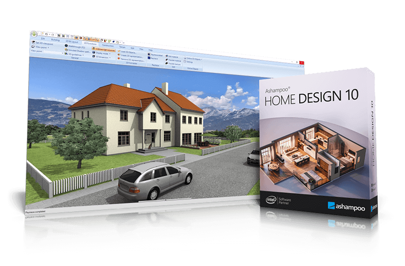 Ashampoo Home Design 10 obrázok z programu v popise produktu.