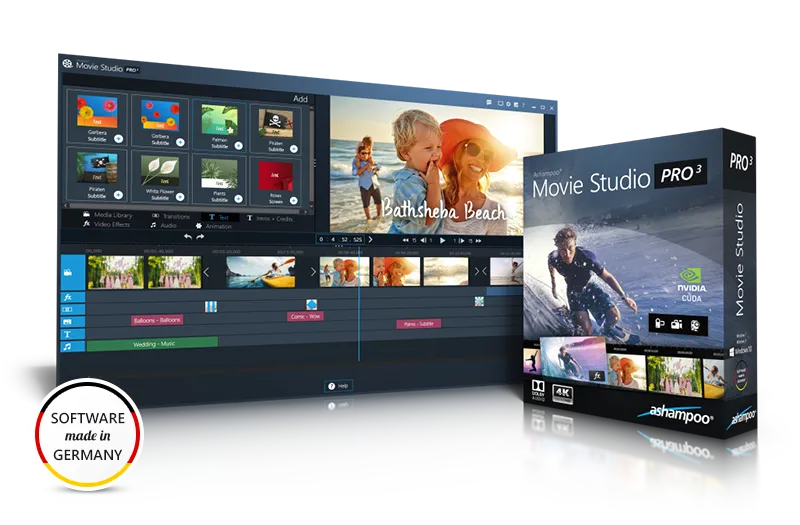 Ashampoo Movie Studio Pro 3⁠ obrázok z programu v popise produktu.