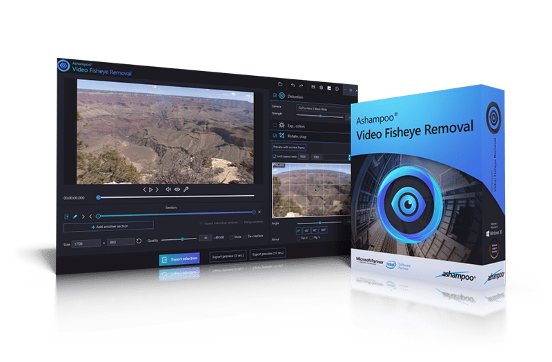 Ashampoo-Video-Fisheye-Removal-obrazek Ashampoo Video Fisheye Removal obrázok z programu v popise produktu.