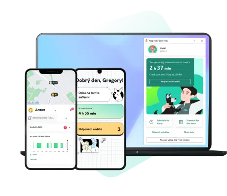 Kaspersky Safe Kids obrázok v popise produktu.