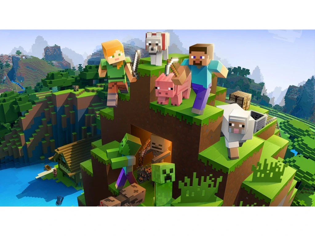 Minecraft-Java-Bedrock-Collection-obrazek Minecraft Java & Bedrock Edition obrázok v popise produktu.