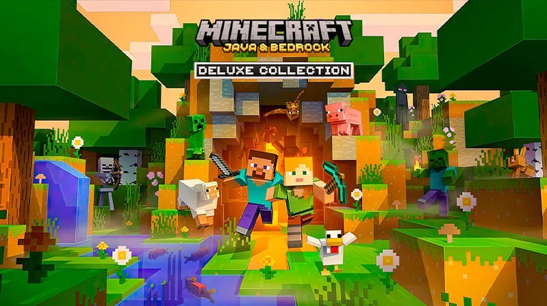 Minecraft-Java-Bedrock-Edition-Deluxe-Collection-obrazek Minecraft Java & Bedrock Edition Deluxe Collection obrázok v popise produktu.