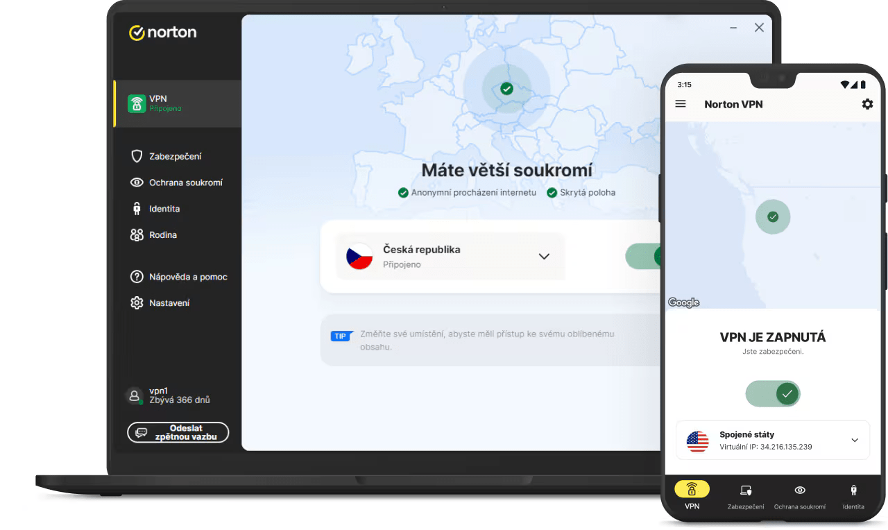 Norton Secure VPN obrázok v popise produktu.