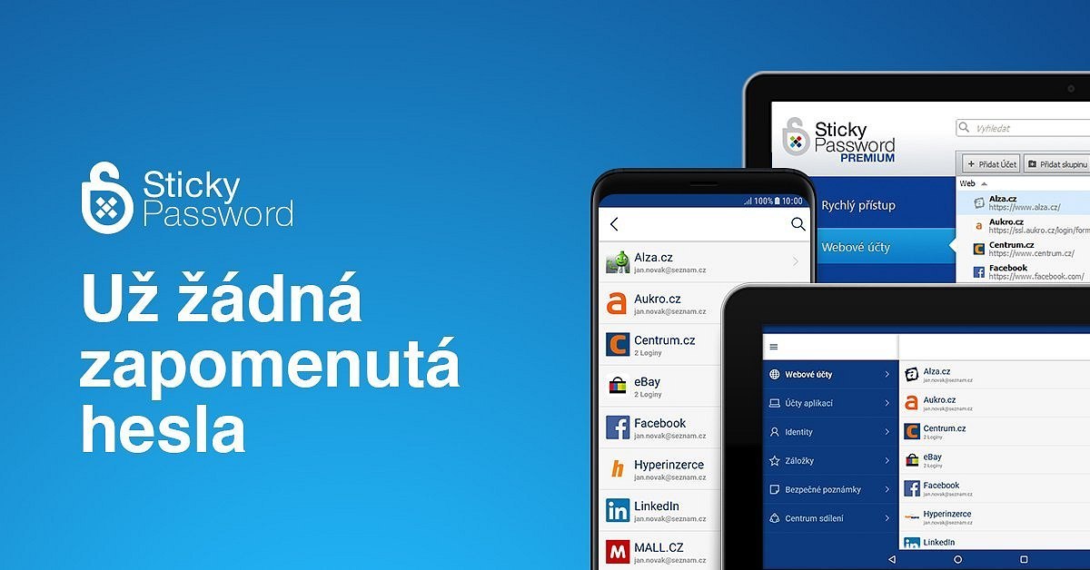 Sticky Password obrázok v popise produktu.