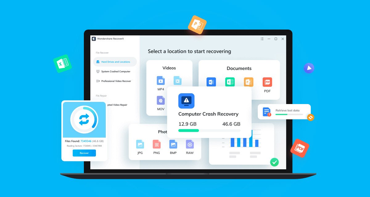 Wondershare Recoverit obrázok v popise produktu.