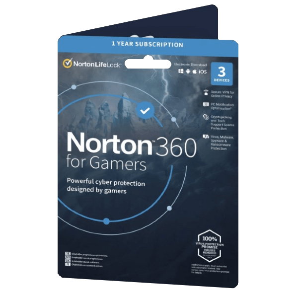 Norton 360 for Gamers - 3 zariadenia, 1 rok