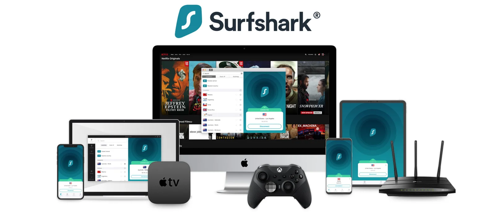 Surfshark VPN obrázok v popise produktu.