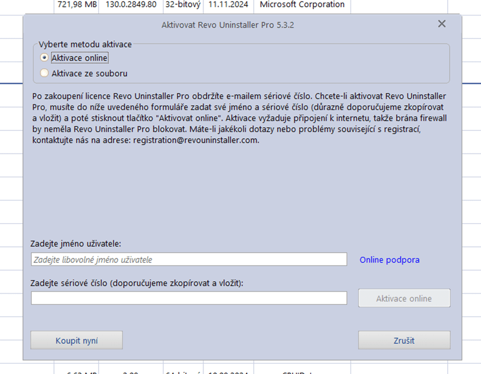 Revo aktivácia licencie