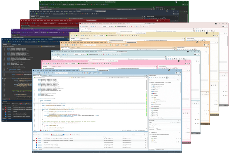Microsoft Visual Studio 2026 Professional obrázok z programu v popise produktu.