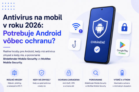 Ochrana Android telefónu antivírusom - Bitdefender a McAfee Mobile Security 2026